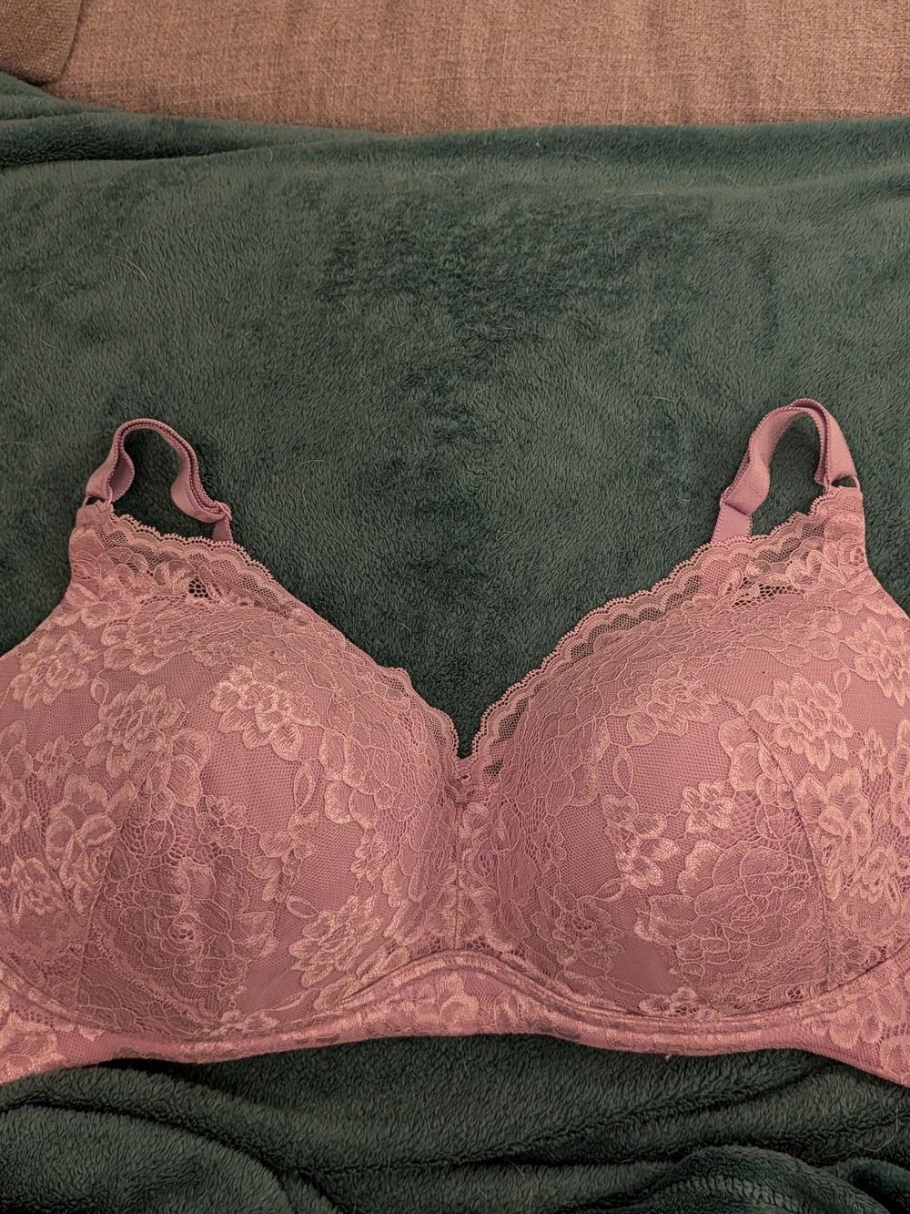 Lace Support Bra in Mauve